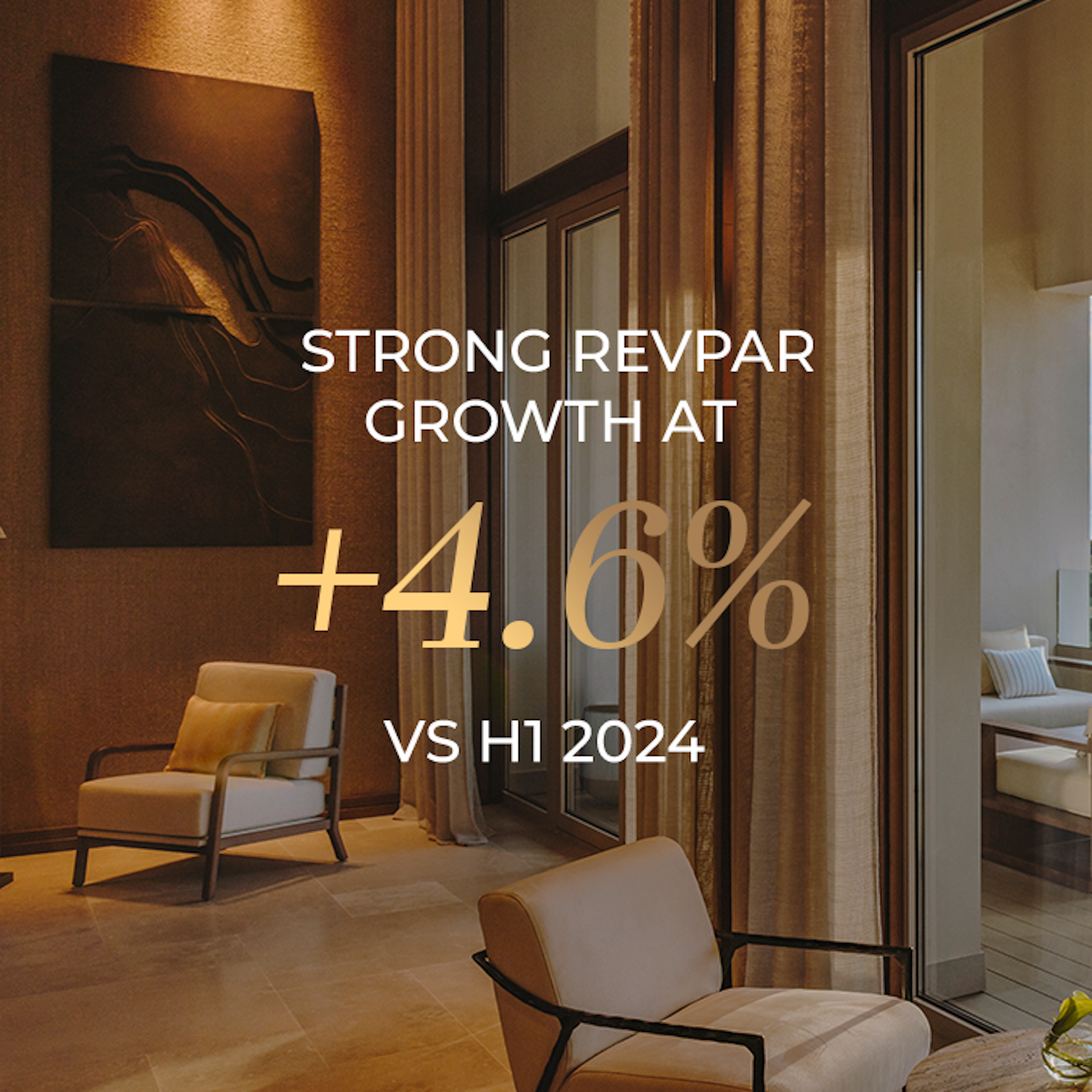 Picture with written strong revpar growth at +4,6%