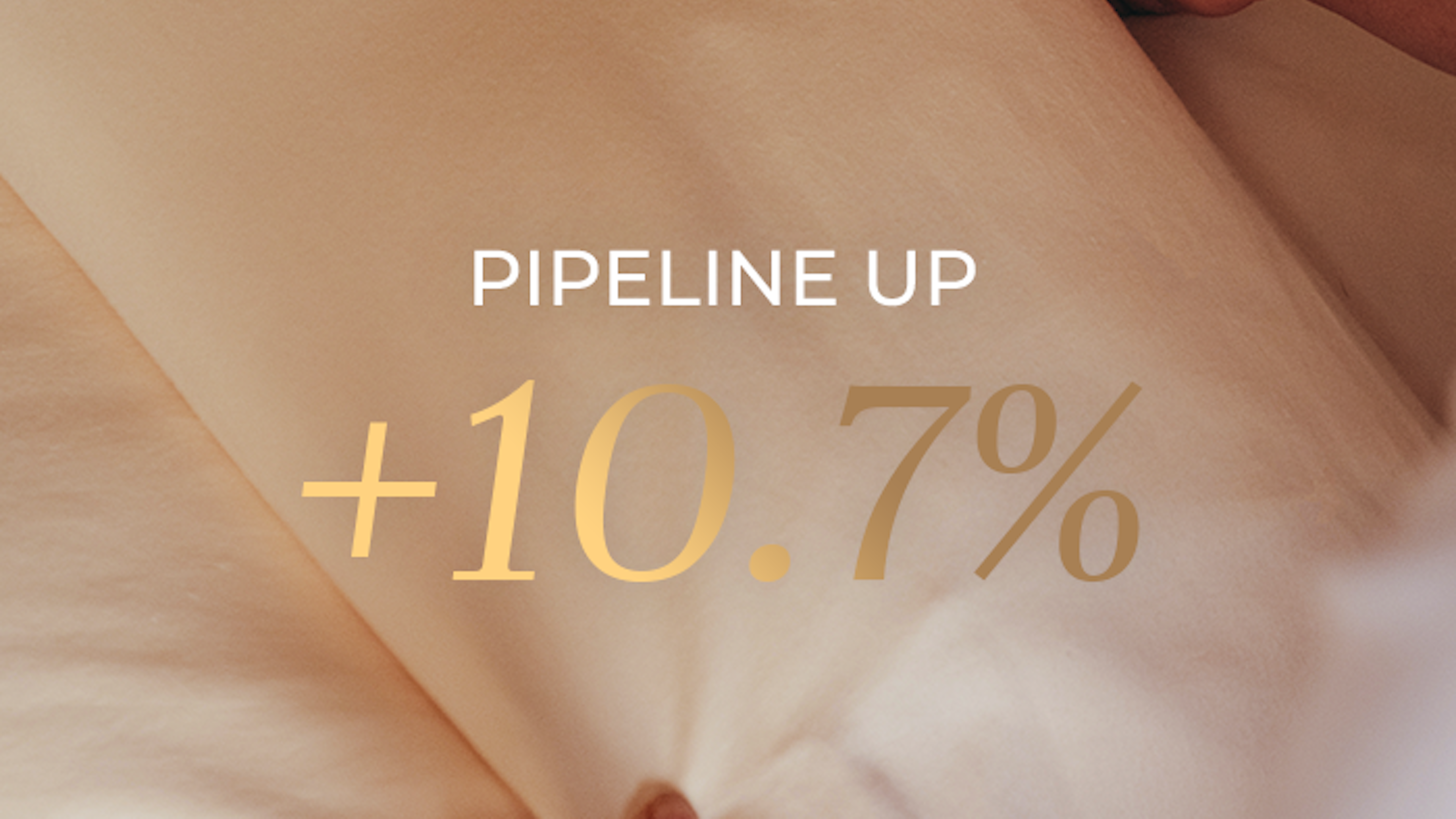 Photo avec ecrit pipeline up +10,7%