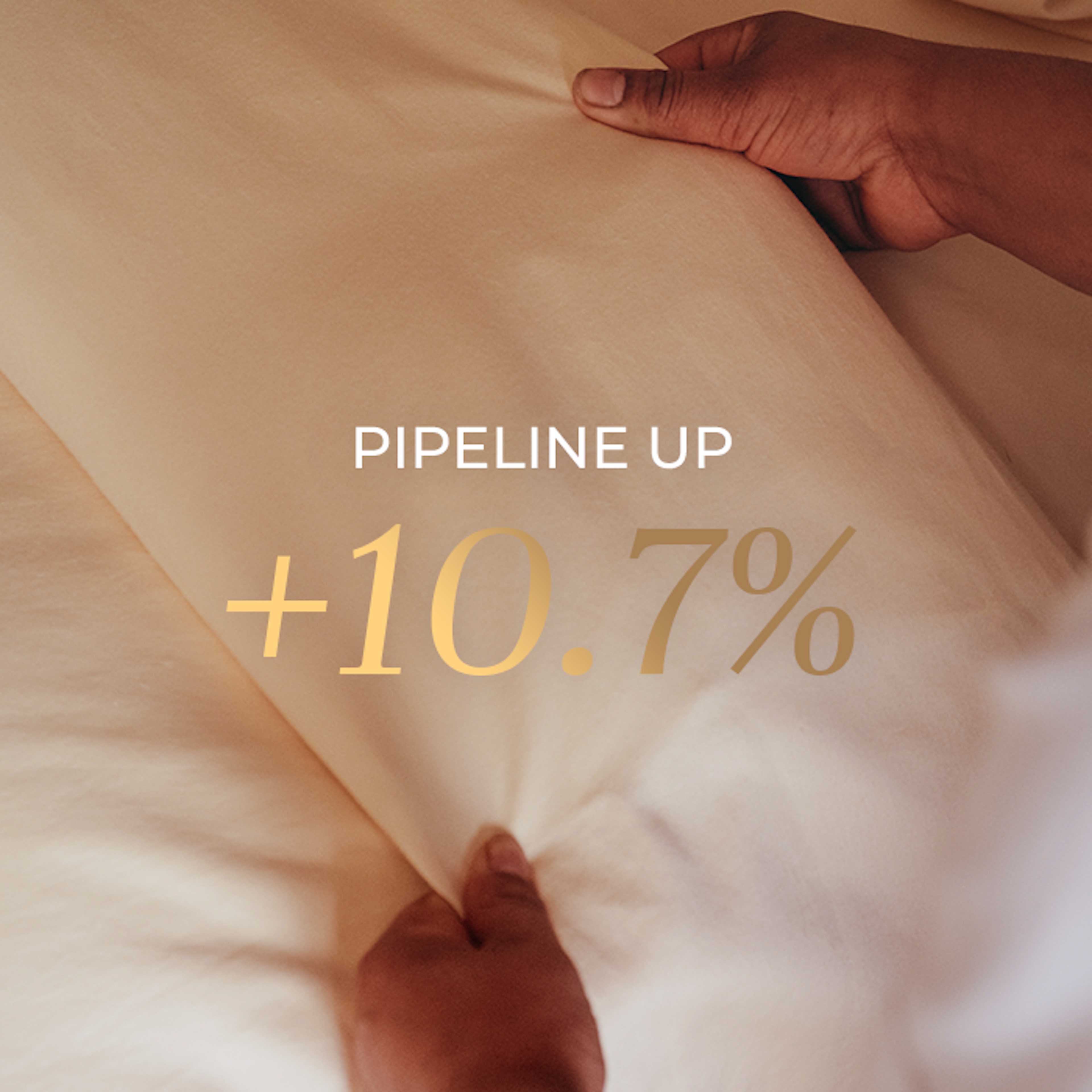 Photo avec ecrit pipeline up +10,7%