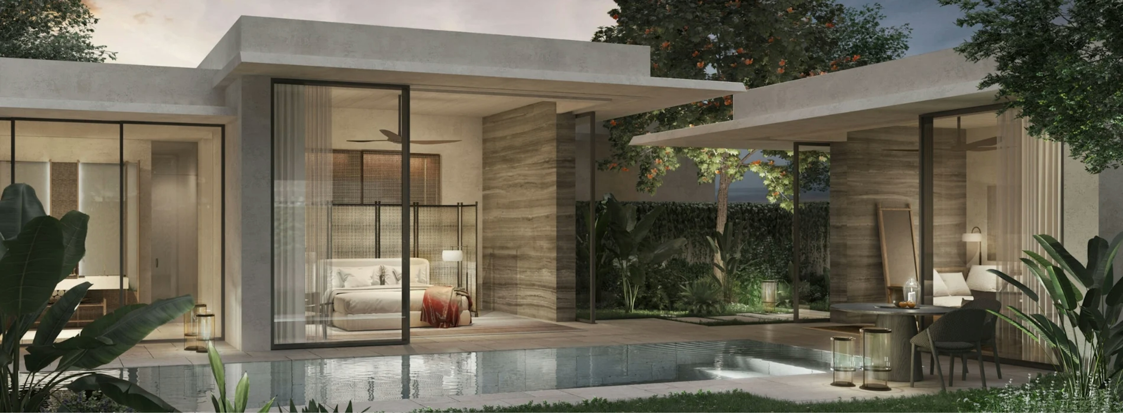 Photo d'un hôtel luxueux avec une piscine